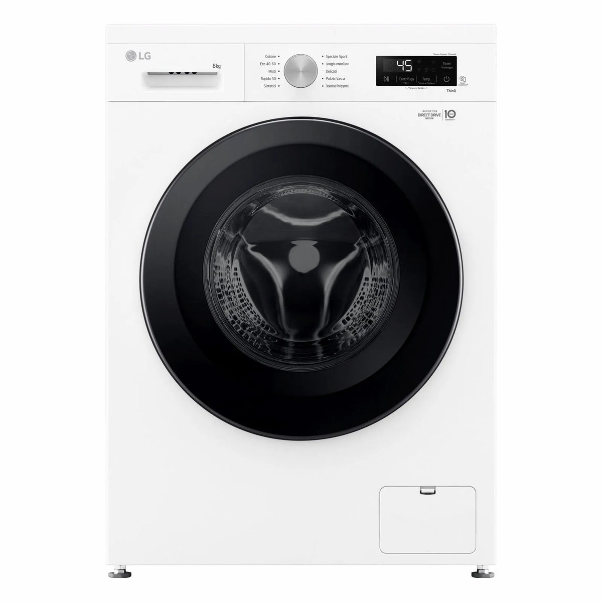 LG lavatrice, Smart F4NX1008NWK 8 kg classe di efficienza energetica A 1400 giri Caricamento Frontale