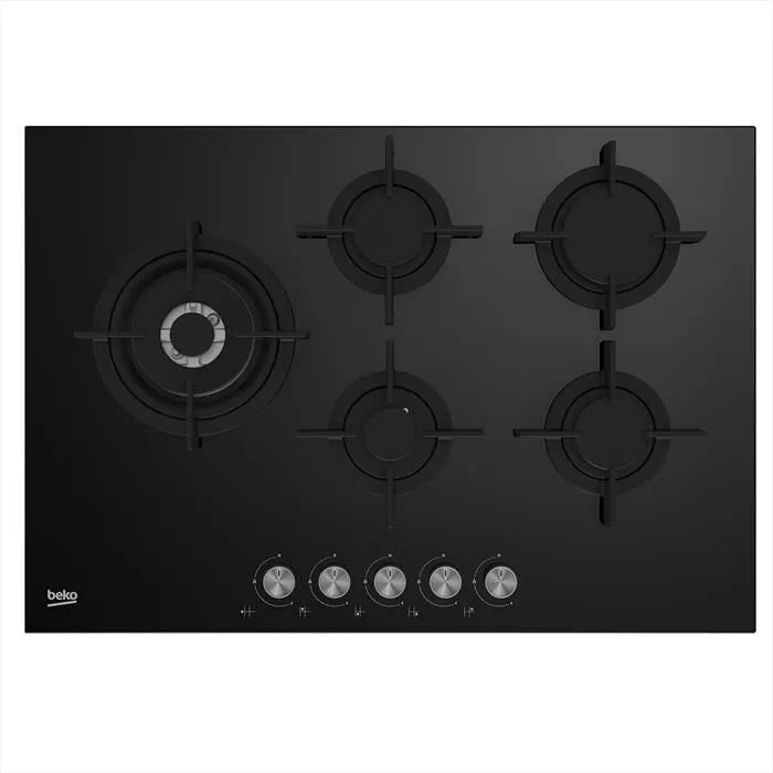 BEKO piano cottura a gas, HILL75222S 75cm-Cristallo finitura nera