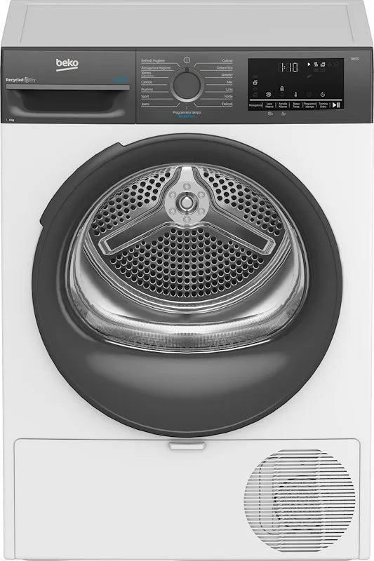 BEKO asciugatrice, 8KG Bmeut481sai_it finitura grigia|finitura bianca