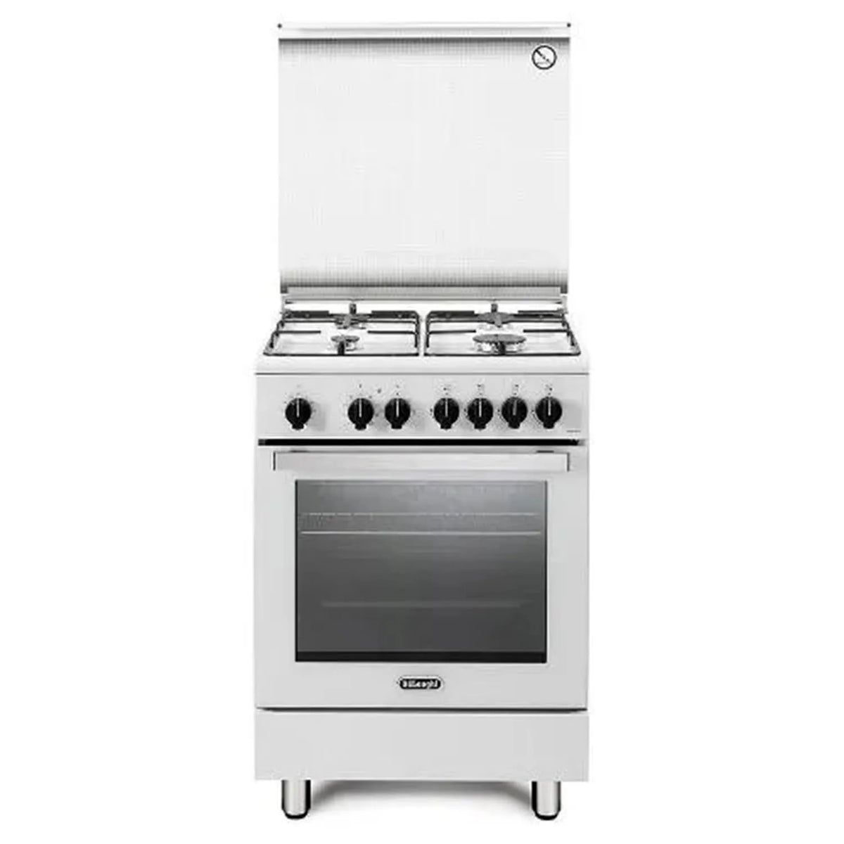 De'Longhi forno elettrico, Cucina a Gas 4 zone di cottura con DMW64LSG 60x60 cm finitura bianca