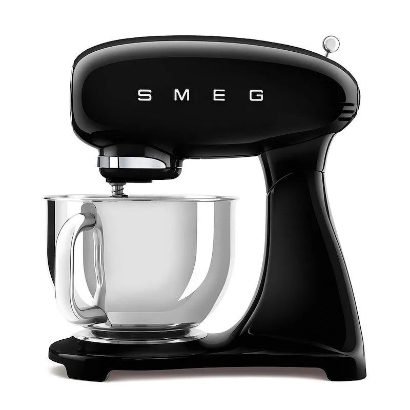 SMEG impastatrice, Smf05bleu Full Color 50's Style finitura nera