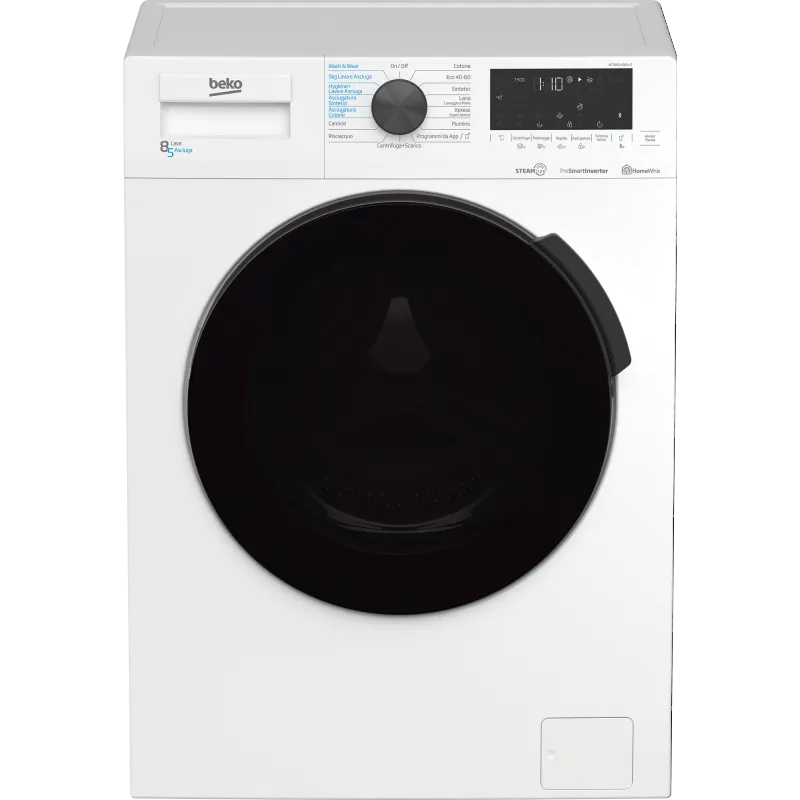 Beko lavasciuga, HTX851436A-IT - Standard 8/5kg classe di efficienza energetica D 1400giri a Vapore Bianca