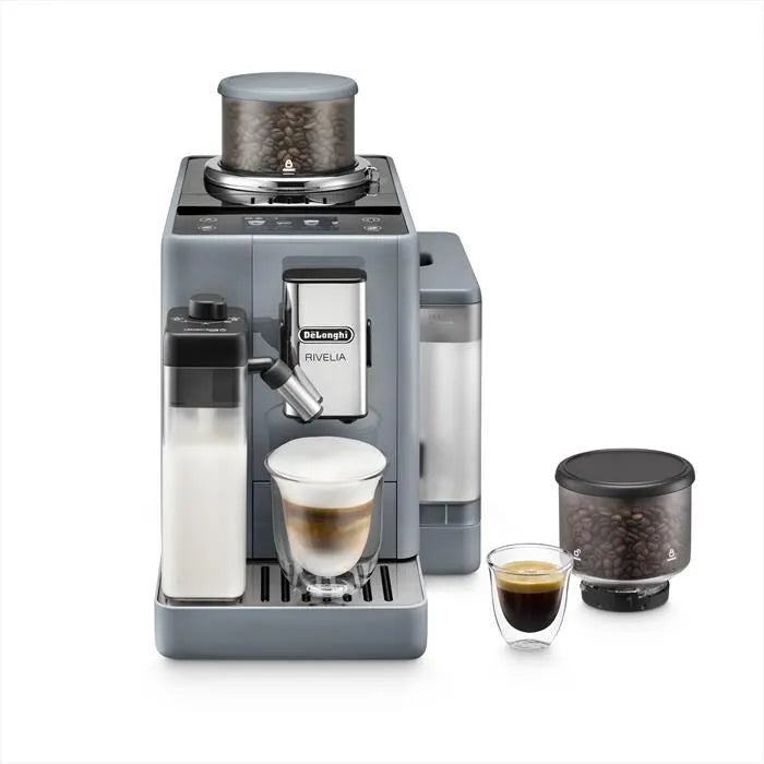 DE LONGHI macchina da caffè, automatica RIVELIA EXAM440.55.G-finitura grigia, pebble grey
