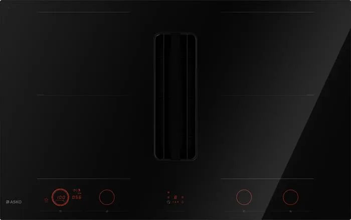ASKO piano cottura a induzione, HIHD 854 GF 83 cm-Vetro finitura nera