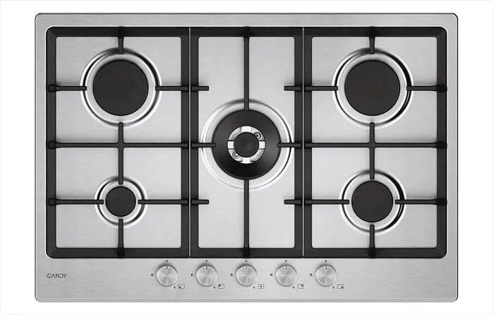 CANDY piano cottura a gas, CHG74WTX 74,5 cm-acciaio inossidabile