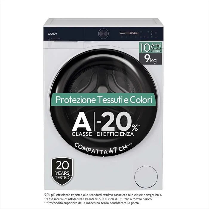 Candy lavatrice, BS 49SB8, S 9 Kg Classe A, colore bianco