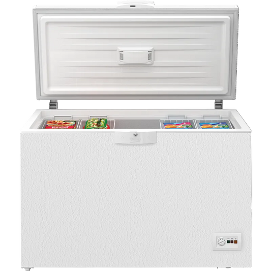 Beko congelatore, HSM37540 - Orizzontale Statico 360L 128.5cm classe di efficienza energetica E finitura bianca