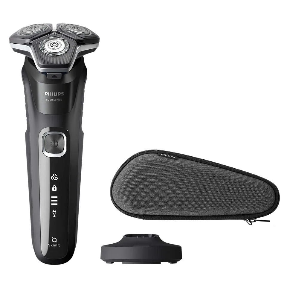 Philips rasoio elettrico, Series 5000 S5898/35 SteelPrecision SkinIQ Wet & Dry finitura nera
