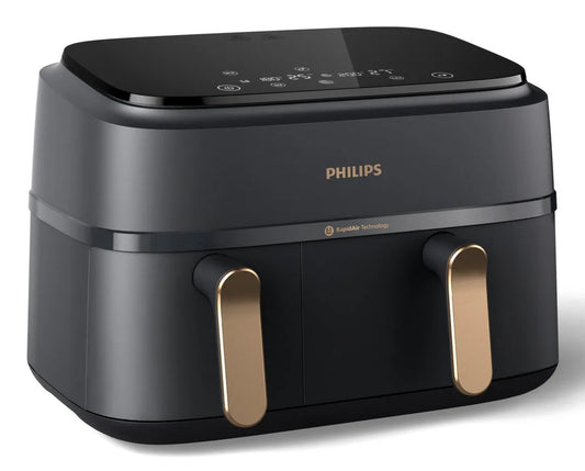 Philips friggitrice ad aria, modello 3000 Doppio Cestello 9L 12 Metodi di Cottura 2750W
