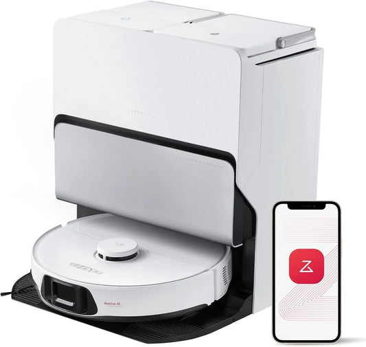 ROBOROCK robot aspirapolvere, S8 MaxV Ultra finitura bianca Wi-Fi con Pulizia a Umido