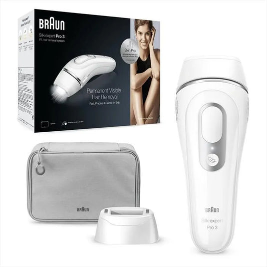 Braun, Epilatore a luce pulsate SILK EXPERT PRO 3 PL3020, colore bianco / argento