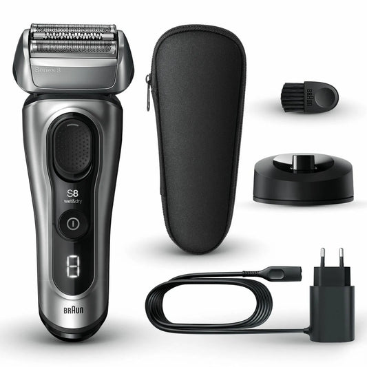 Braun rasoio elettrico, Series 8 8517s Argento Wet & Dry, Li-Ion 60 min