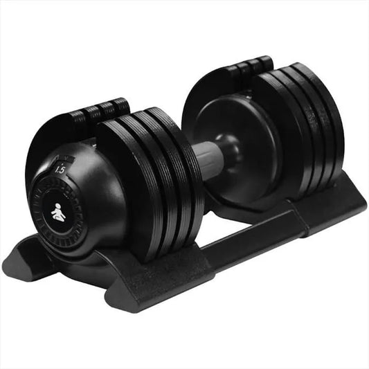 FITPADDY, MANUBRIO DUMBBELL REGOLABILE 10 KG, colore nero