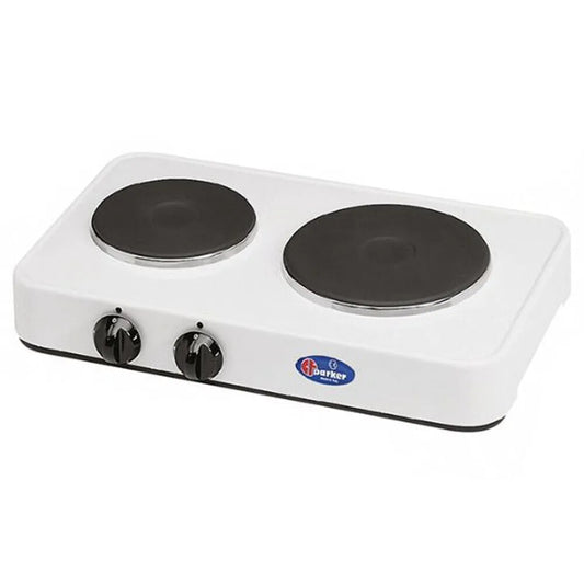 Modello elettrico 2 piastre 5322P Parker Fornello, potenza 1000W e 1500W, Diametro 145mm e 180mm