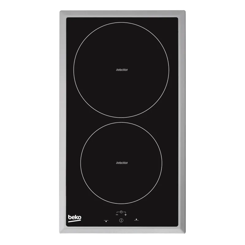 Beko piano cottura a induzione, modello HDMI 32400 DTX / HDMI32400DTX - in Vretroceramica finitura nera Domino - 30 cm 2 zone cottura