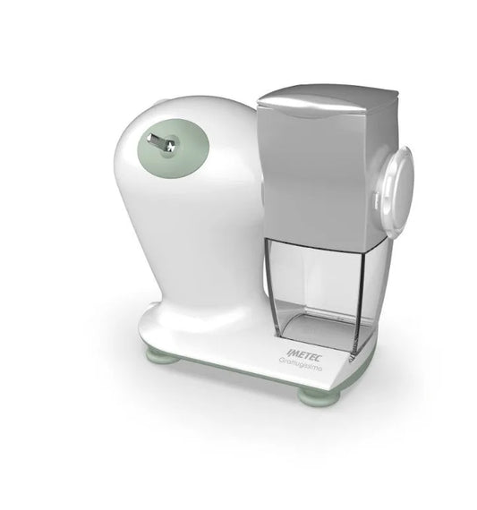Imetec 7480, Grattugia Elettrica Verde e finitura bianca con Rullo in acciaio inossidabile 150W