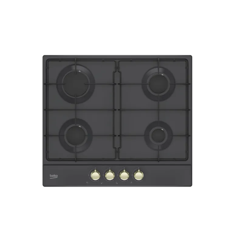 Beko piano cottura a gas, HIAG 64224 SAR / HIAG64224SAR - 4 zone di cottura 60 cm finitura nera