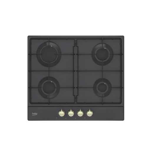 Beko piano cottura a gas, HIAG 64224 SAR / HIAG64224SAR - 4 zone di cottura 60 cm finitura nera