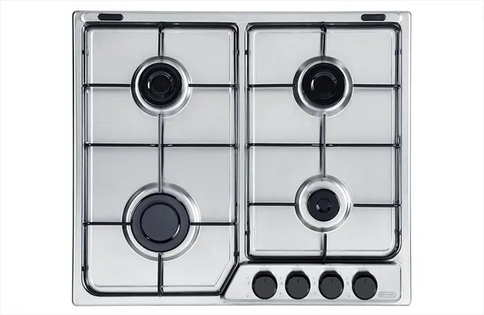 DE LONGHI piano cottura a gas, FFA 46 ASV 4 zone di cottura 58cm-Inox