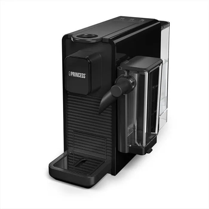 PRINCESS Nespresso, MACCHINA CAFFè CAPSULE E LATTE PRO-finitura nera, Plastica