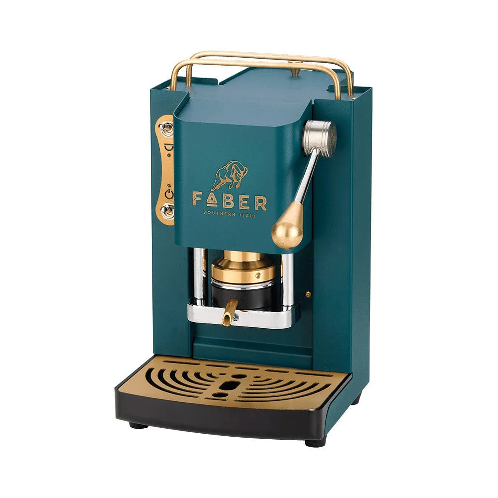 Faber, linea Italia Mini Deluxe Macchina Caffè a Cialde Verde 1,3L 500W acciaio inossidabile