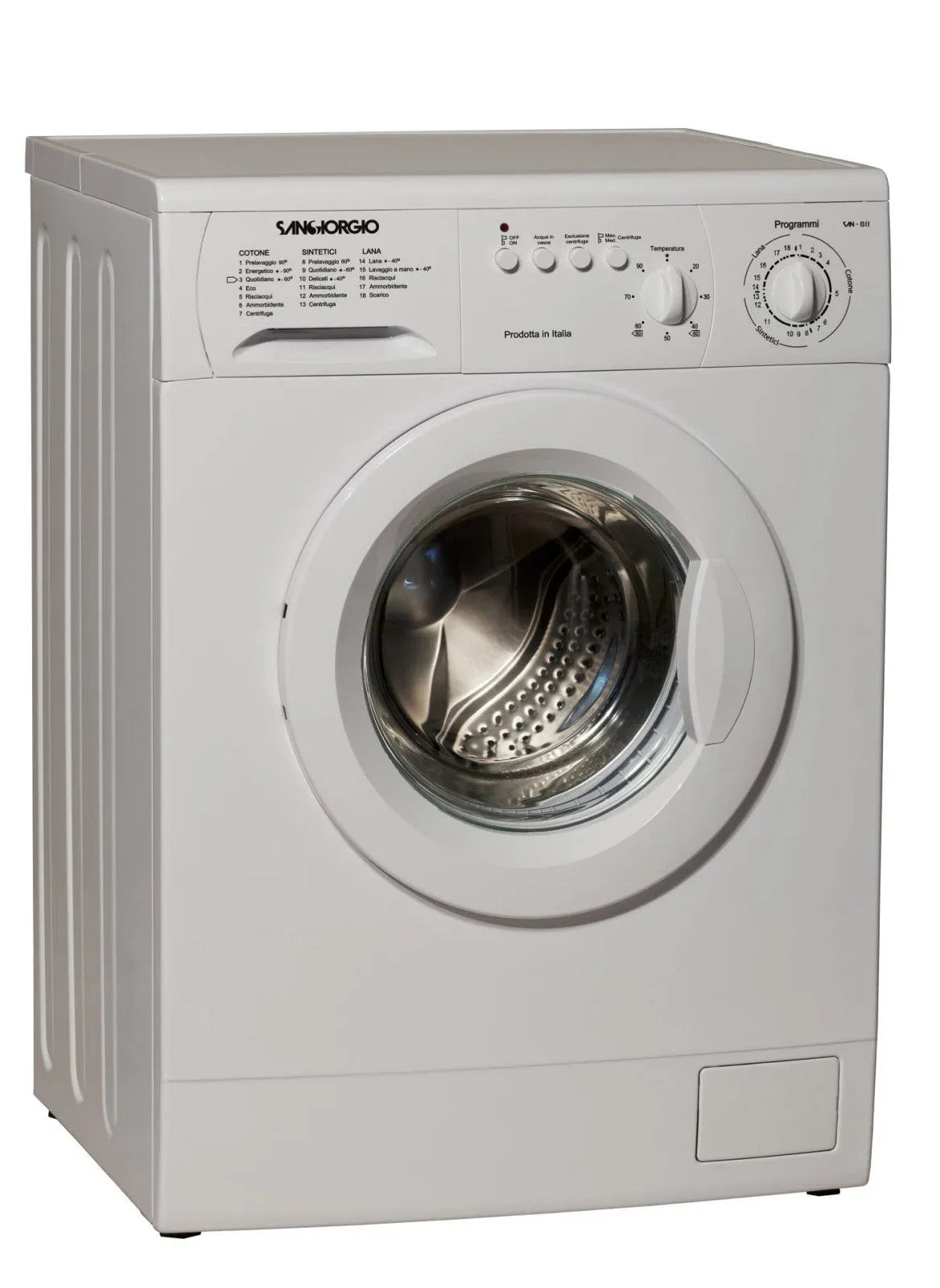 lavatrice, S5510C 7 Kg classe di efficienza energetica A+++ 1000 giri/min finitura bianca, SANGIORGIO