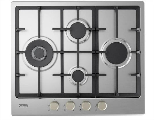 Delonghi piano cottura, YLG 60 RFX acciaio inossidabile per installazione a incasso 60 cm Gas 4 Fornello, i
