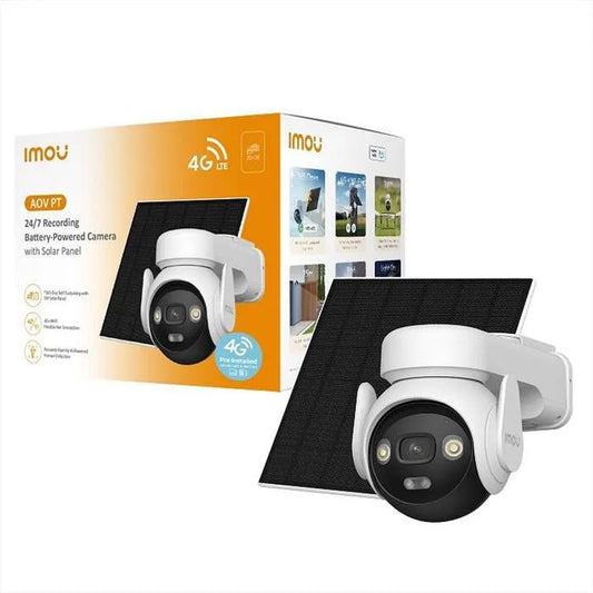 IMOU, Telecamera da esterno AOV PT KIT 4G+, colore bianco