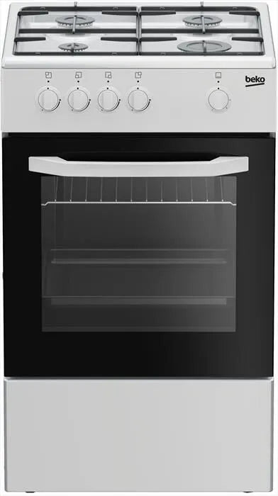 BEKO Cucina a gas -finitura nera CSG42001FW, Cucina a gas -finitura nera, finitura bianca
