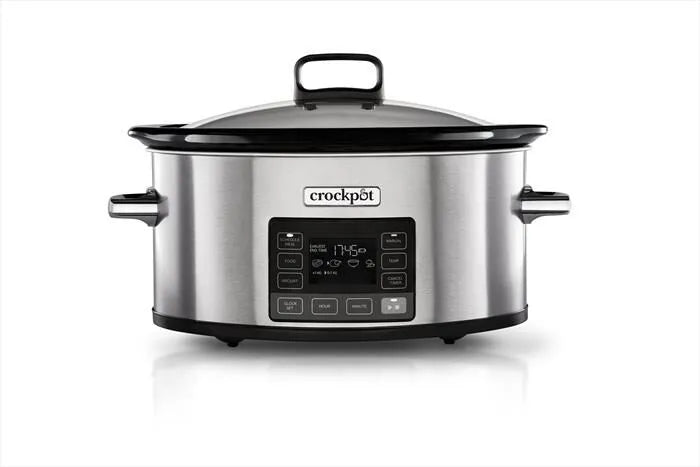 Crock Pot, SLOW COOKER 5,6 LT TIME SELECT, colore argento