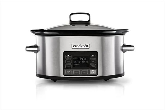 Crock Pot, SLOW COOKER 5,6 LT TIME SELECT, colore argento