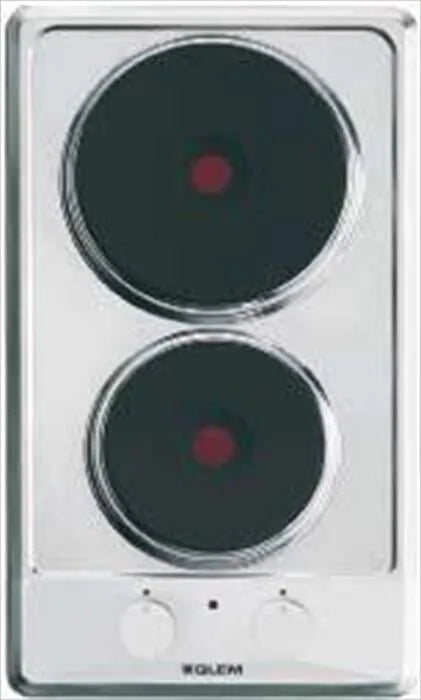 GLEM GAS piano cottura elettrico, modello GT320IX 2 fuochi 29 cm-Inox