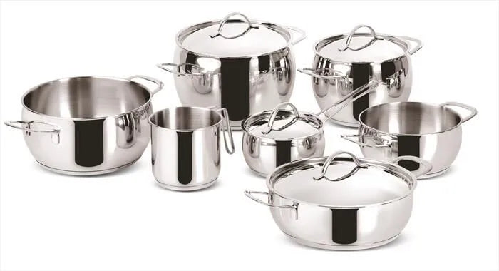 LAGOSTINA, Set 11 pezzi pentole Linea Euforia 010704600011, colore argento