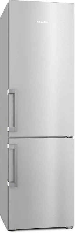 Miele frigorifero combinato da 371 L, finitura argento e acciaio inox
