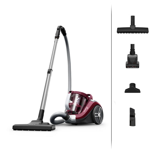 Rowenta aspirapolvere, RO4B63 con contenitore raccoglipolvere 900W 2,5L finitura rossa Compact Power XXL
