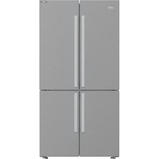Beko frigorifero, GN1406231XBN - Inox Side by Side 4 Porte Total No-Frost a installazione libera, 182 cm, classe di efficienza energetica F