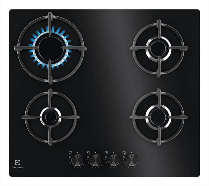 Electrolux piano cottura a gas, EGG64272K 4 fuochi, colore nero