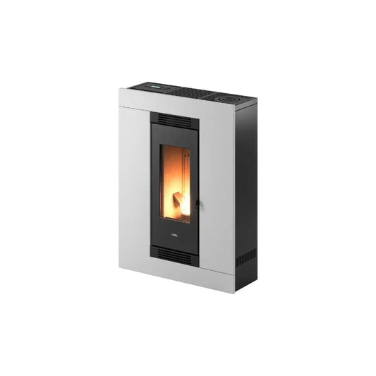 stufa a pellet, 8.5 kW finitura bianca - Riscaldamento fino a 238 m³, CADEL