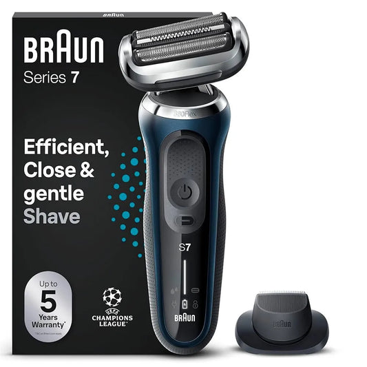 Braun rasoio elettrico, Series 7 72-C1200s Uomo, finitura grigia/finitura nera, Li-Ion