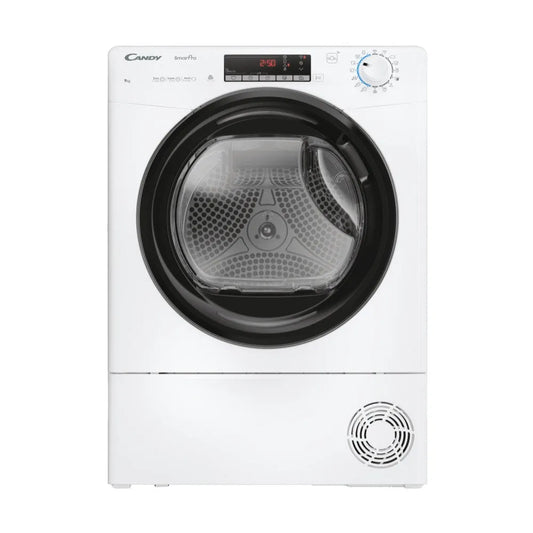 Candy asciugatrice, Smart Pro CROE H9A2TBE-S 9kg classe di efficienza energetica E, ex A++, Pompa di Calore Wi-Fi finitura bianca
