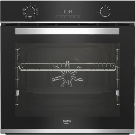 Beko forno, BBIMM13300XMPSE - multifunzione per installazione a incasso Pirolitico 60 cm classe di efficienza energetica A+ finitura nera e Inox