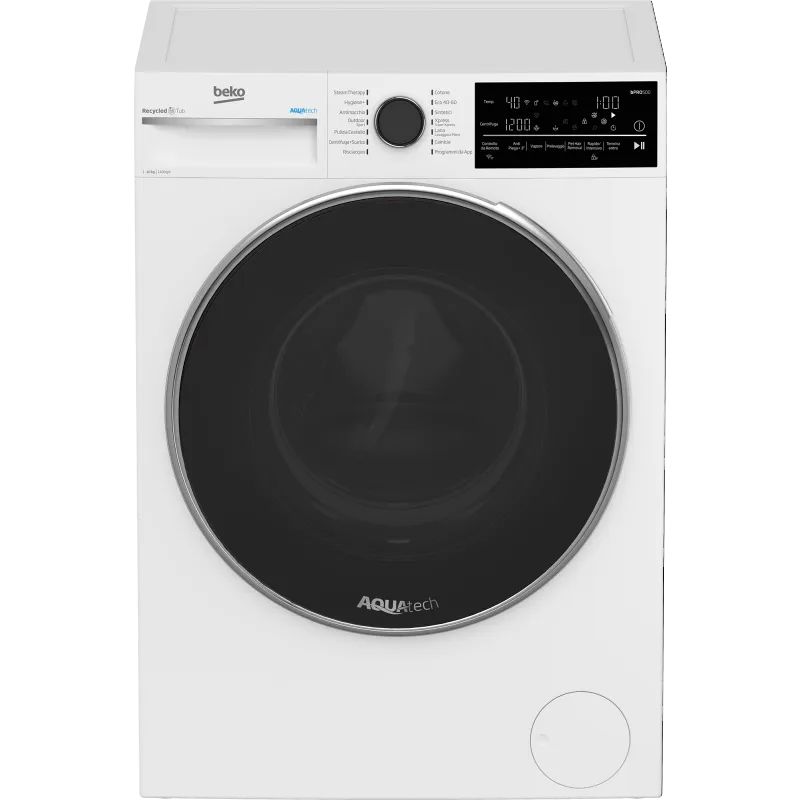 Beko lavatrice, BWU5104AB - Beyond 10kg 1400giri AQUAtech Wi-Fi classe di efficienza energetica A finitura bianca