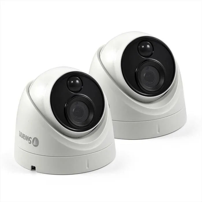 SWANN, DOME CAMERA 2 PACK 4K, colore bianco