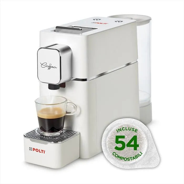 Polti macchina da caffè, Coffea S15W + 54 CIALDE, colore bianco