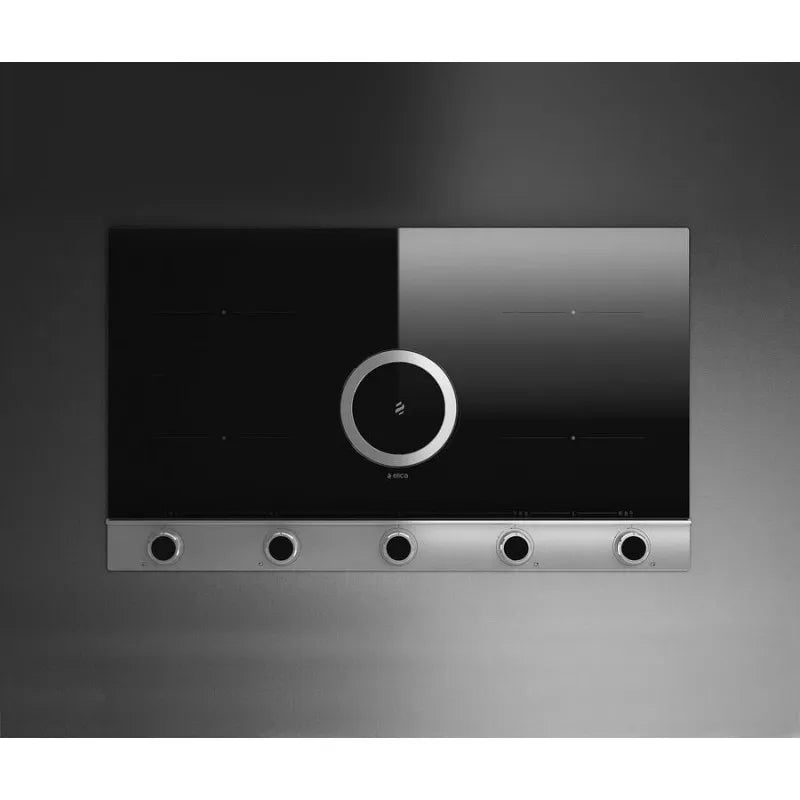 Elica modello PRF0184547, Cottura Induzione Cappa Integrata 90cm Aspirante finitura nera e Inox, Nikolatesla Unplugged BLIX