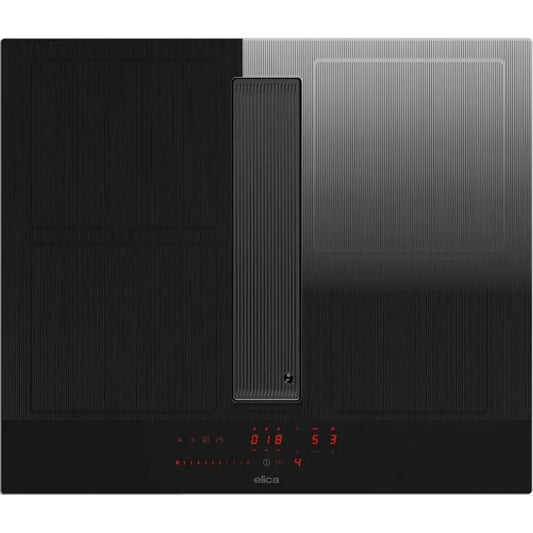 Elica cappa aspirante, modello PRF0196869 NIKOLATESLA VELVET BL/A/60 - Piano a Induzione con 60 cm 4 Zone finitura nera