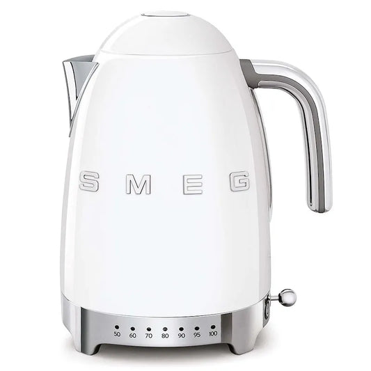 SMEG bollitore elettrico, A Temperatura Variabile 50's Style u2013 finitura bianca LUCIDO KLF04WHEU