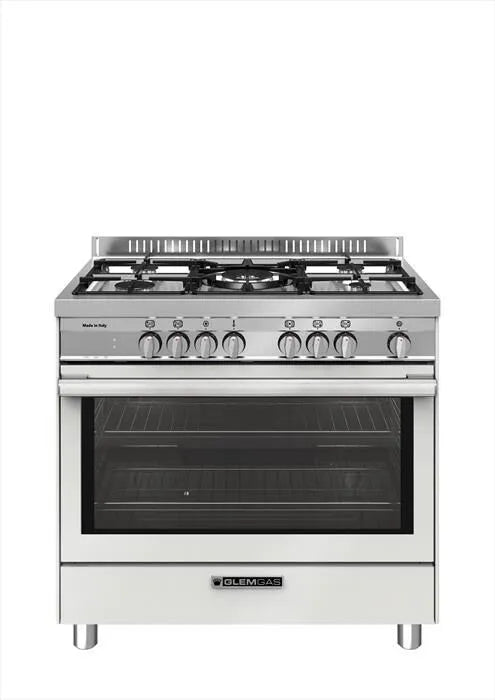 GLEM GAS modello ST965MWH, Cucina elettrica classe di efficienza energetica A+-finitura bianca Farina