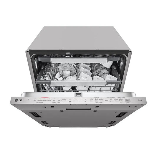 LG lavastoviglie, a Incasso QUADWASH modello DB597TXS Noble Steel