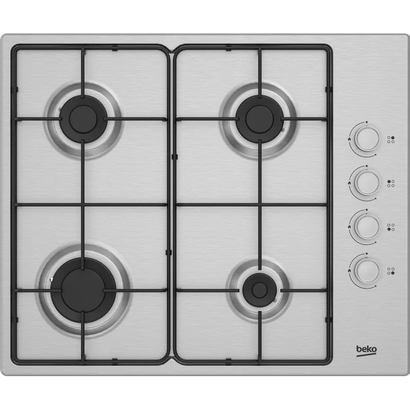 Beko modello HIGG641C3SX, Piano a Gas 4 Bruciatori 60 cm